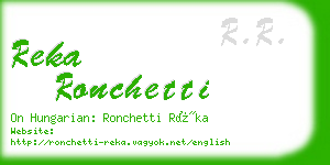 reka ronchetti business card